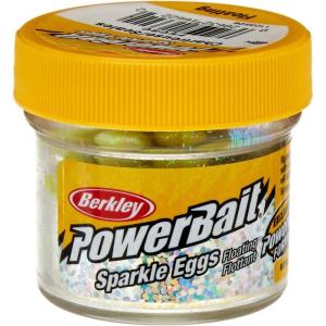 Berkley PowerBait Sparkle Power Eggs Floating Magnum Fishing Bait, Chartreuse with Scales, Irresistible Scent & Flavor, Natural Presentation, Ideal for Trout, Steelhead, Salmon and More