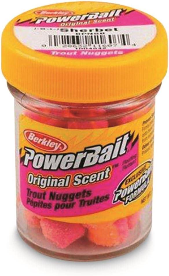 imageBerkley PowerBait Power Nuggets Fishing Dough Bait Assorted Colors Scent Dispersion Technology Irresistible Scent and Flavor Moldable and Easy to UseFluorescent Red