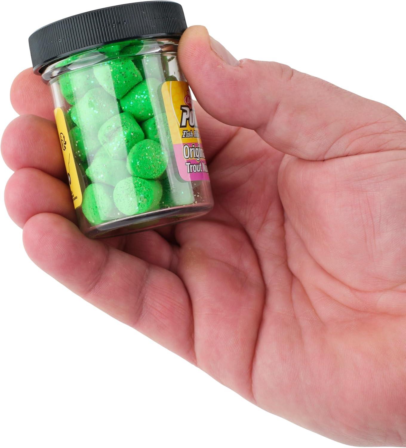 imageBerkley PowerBait Power Nuggets Fishing Dough Bait Assorted Colors Scent Dispersion Technology Irresistible Scent and Flavor Moldable and Easy to UseSpring Green Glitter