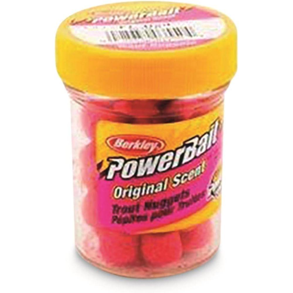 imageBerkley PowerBait Power Nuggets Fishing Dough Bait Assorted Colors Scent Dispersion Technology Irresistible Scent and Flavor Moldable and Easy to UseFluorescent Red
