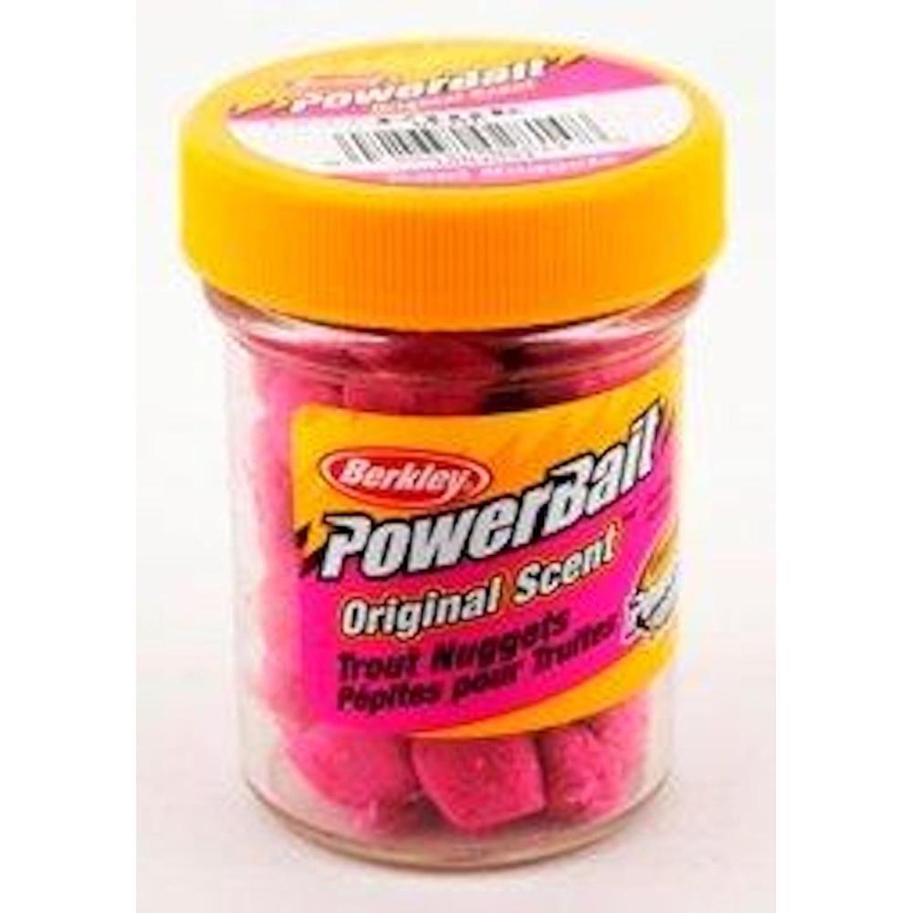 imageBerkley PowerBait Power Nuggets Fishing Dough Bait Assorted Colors Scent Dispersion Technology Irresistible Scent and Flavor Moldable and Easy to UsePink
