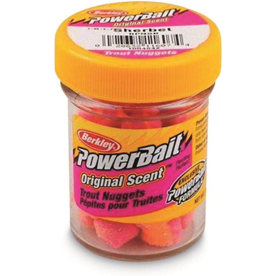 imageBerkley PowerBait Power Nuggets Fishing Dough Bait Assorted Colors Scent Dispersion Technology Irresistible Scent and Flavor Moldable and Easy to UseSherbet