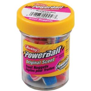 Berkley PowerBait Power Nuggets Fishing Dough Bait, Assorted Colors, Scent Dispersion Technology, Irresistible Scent and Flavor, Moldable and Easy to Use(Captain America)