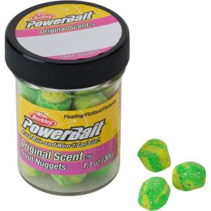 Berkley PowerBait Power Nuggets Fishing Dough Bait, Assorted Colors, Scent Dispersion Technology, Irresistible Scent and Flavor, Moldable and Easy to Use(Lime Twist)