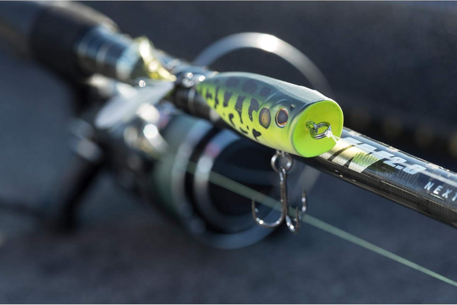 imageBerkley Bullet Pop Topwater Fishing Lure MF Frog 25 oz 70mm 275in Topwater Tail Weighted Design Tuned for Maximum Casting Distance Equipped with Fusion19 Hook