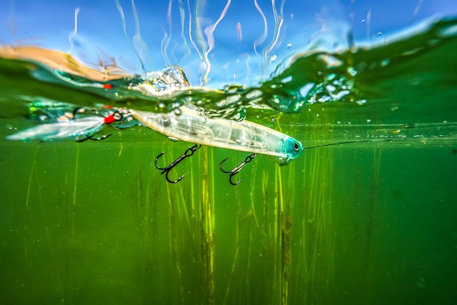 imageBerkley Choppo Topwater Fishing Lure Ghost White Size 105 Cupped Propeller Tail for Balance of Sound and Spray Equipped with Sharp Fusion19TM Hook