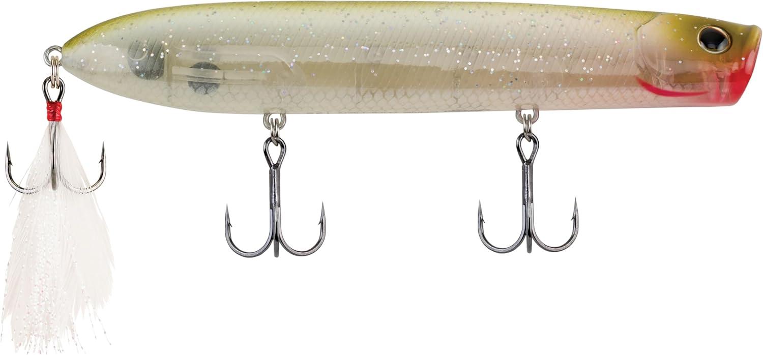 imageBerkley Choppo Topwater Fishing Lure Ghost White Size 120 Cupped Propeller Tail for Balance of Sound and Spray Equipped with Sharp Fusion19TM Hook