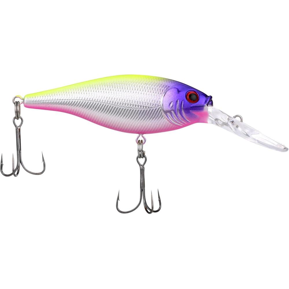 imageBerkley Flicker Shad Fishing Lure Flashy Pearl 516 oz 2 34in 7cm Crankbaits Size Profile and Dive Depth Imitates Real Shad Equipped with Fusion19 Hook