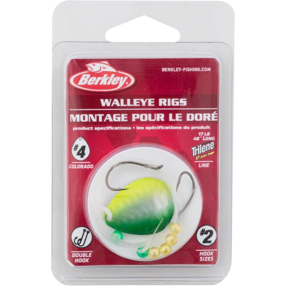 imageBerkley Walleye Mono Rigs ColoradoLime Chartreuse