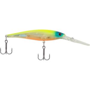 Berkley Flicker Minnow Fishing Lure, Flashy Chartreuse, 1/3 oz, 3 1/2in | 9cm Crankbaits, Realistic Minnow Profile, Sharp Dive Curve Gets to Fish Quickly, Equipped with Fusion19 Hook