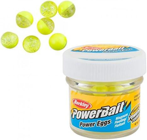 imageBerkley PowerBait Power Clear Eggs Floating Fishing Bait Clear SilverFl Yellow Irresistible Scent ampamp Flavor Natural Presentation Ideal for Trout Steelhead Salmon and More