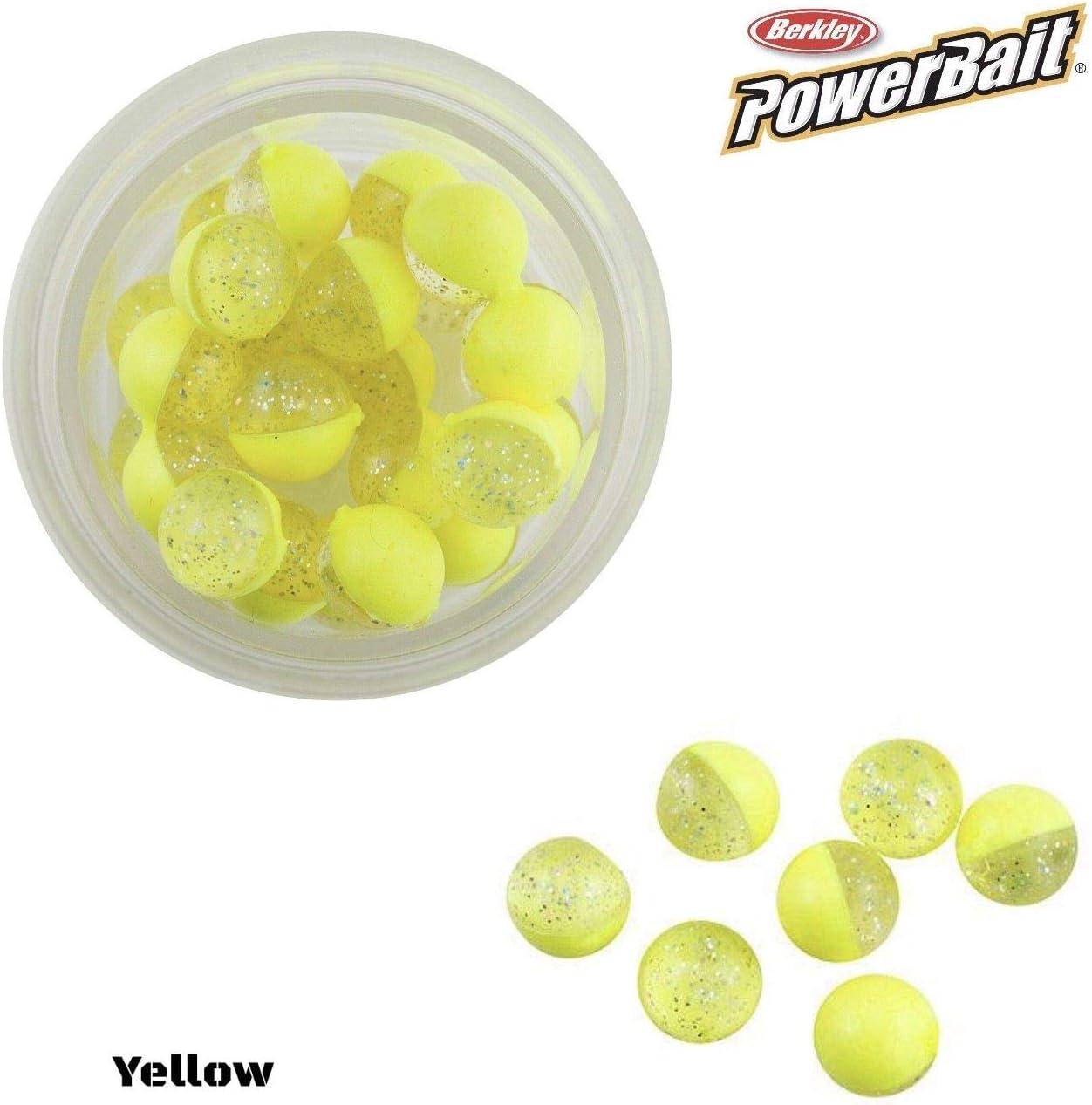 imageBerkley PowerBait Power Clear Eggs Floating Fishing Bait Clear SilverFl Yellow Irresistible Scent ampamp Flavor Natural Presentation Ideal for Trout Steelhead Salmon and More