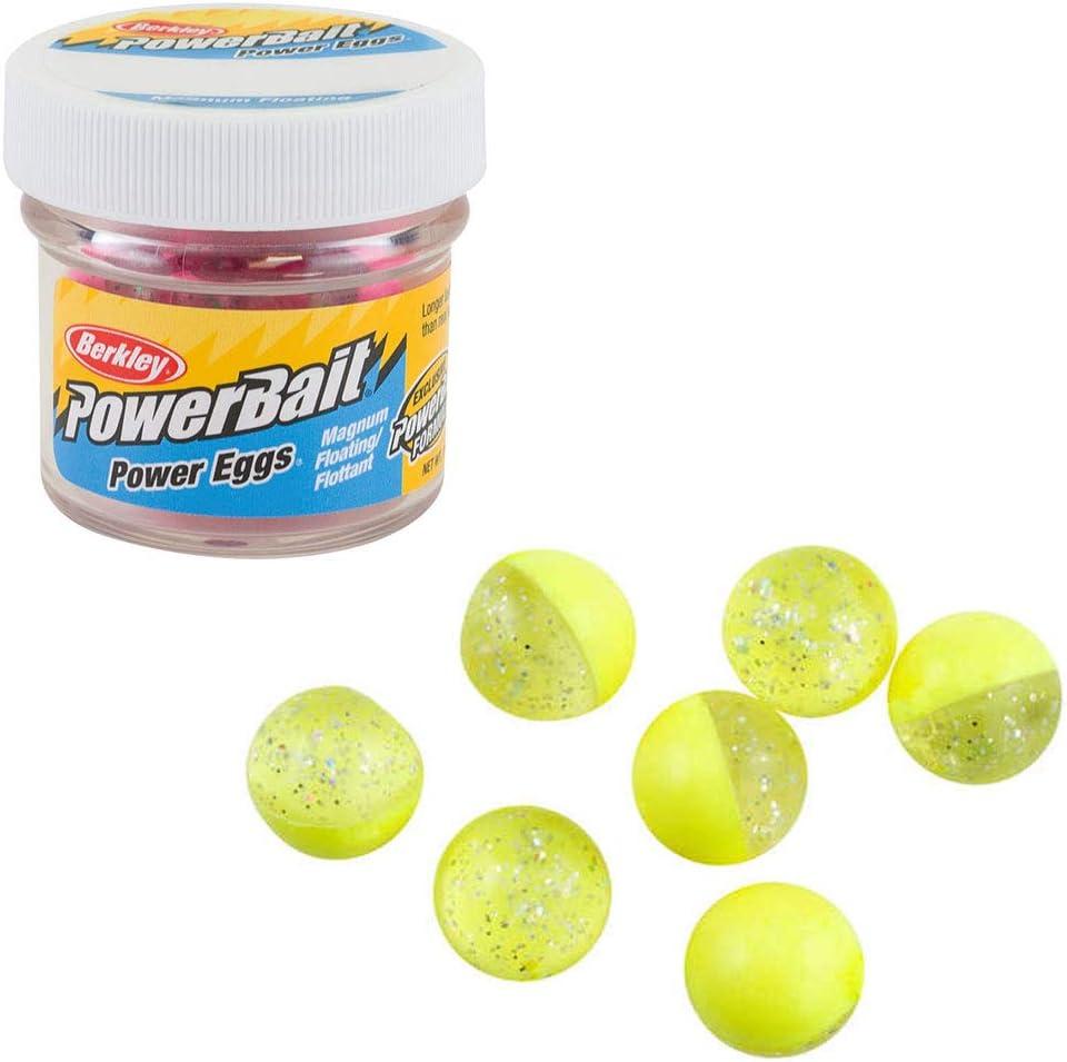 imageBerkley PowerBait Power Clear Eggs Floating Fishing Bait Clear SilverFl Yellow Irresistible Scent ampamp Flavor Natural Presentation Ideal for Trout Steelhead Salmon and More