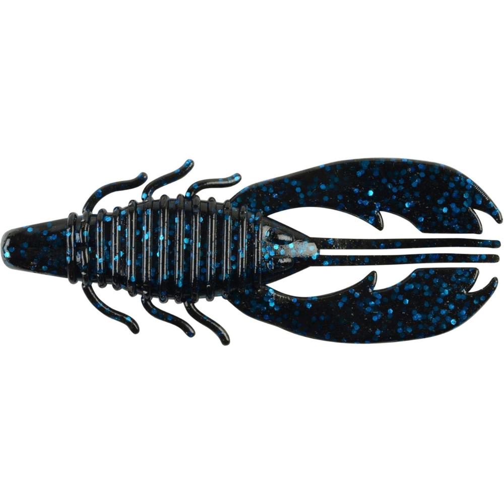 imageBerkley PowerBait Craw Fatty Fishing Soft BaitBlack Blue Fleck