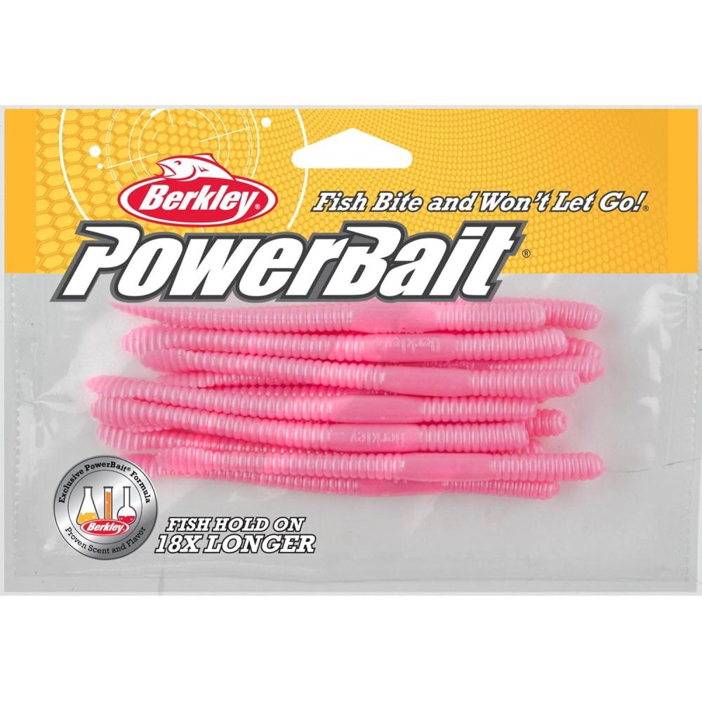 imageBerkley PowerBait Floating Steelhead Worm Bubblegum 4quot 13 Count