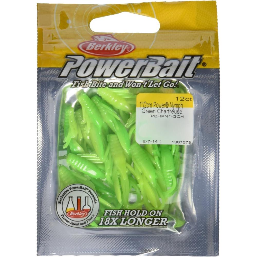 imageBerkley PowerBait Power Nymph Green Chartreuse 1quot 12 Count