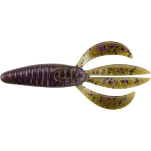 Berkley PowerBait Pit Boss Fishing Soft Bait(Green Pumpkin Purple Fleck)