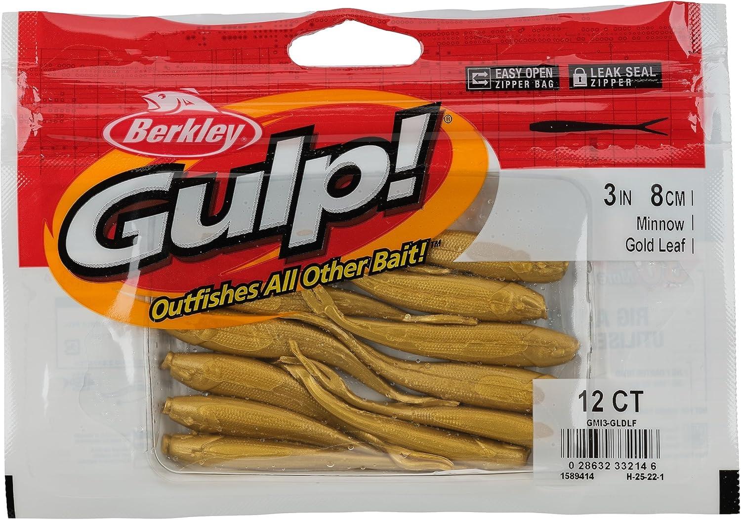 imageBerkley Gulp Minnow Fishing Soft BaitGold Leaf