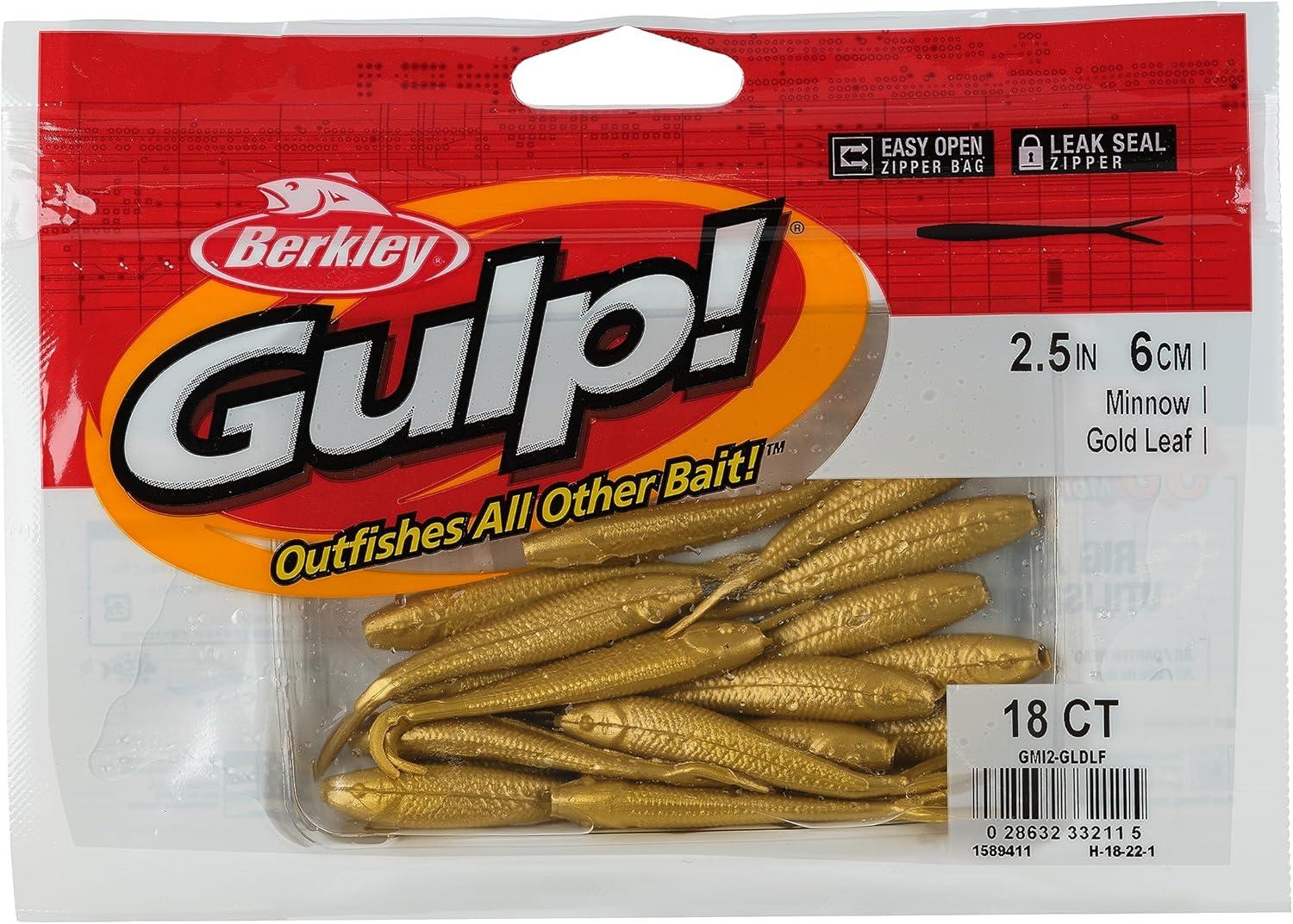 imageBerkley Gulp Minnow Fishing Soft BaitGold Leaf