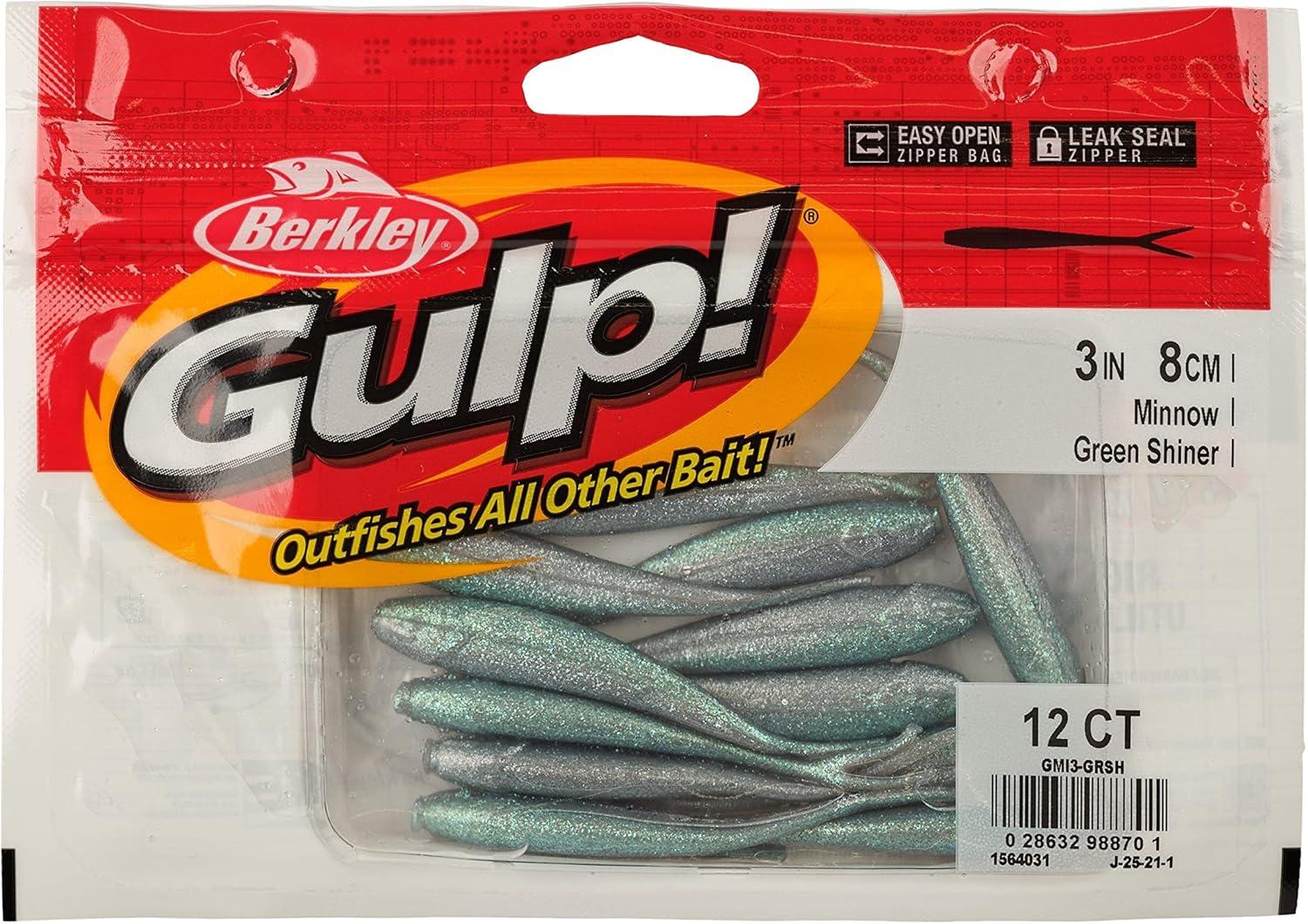 imageBerkley Gulp Minnow Fishing Soft BaitGreen Shiner