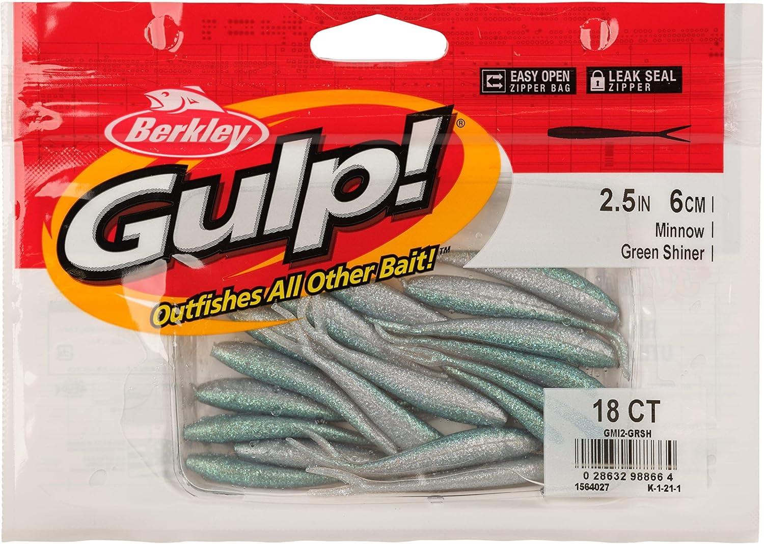 imageBerkley Gulp Minnow Fishing Soft BaitGreen Shiner