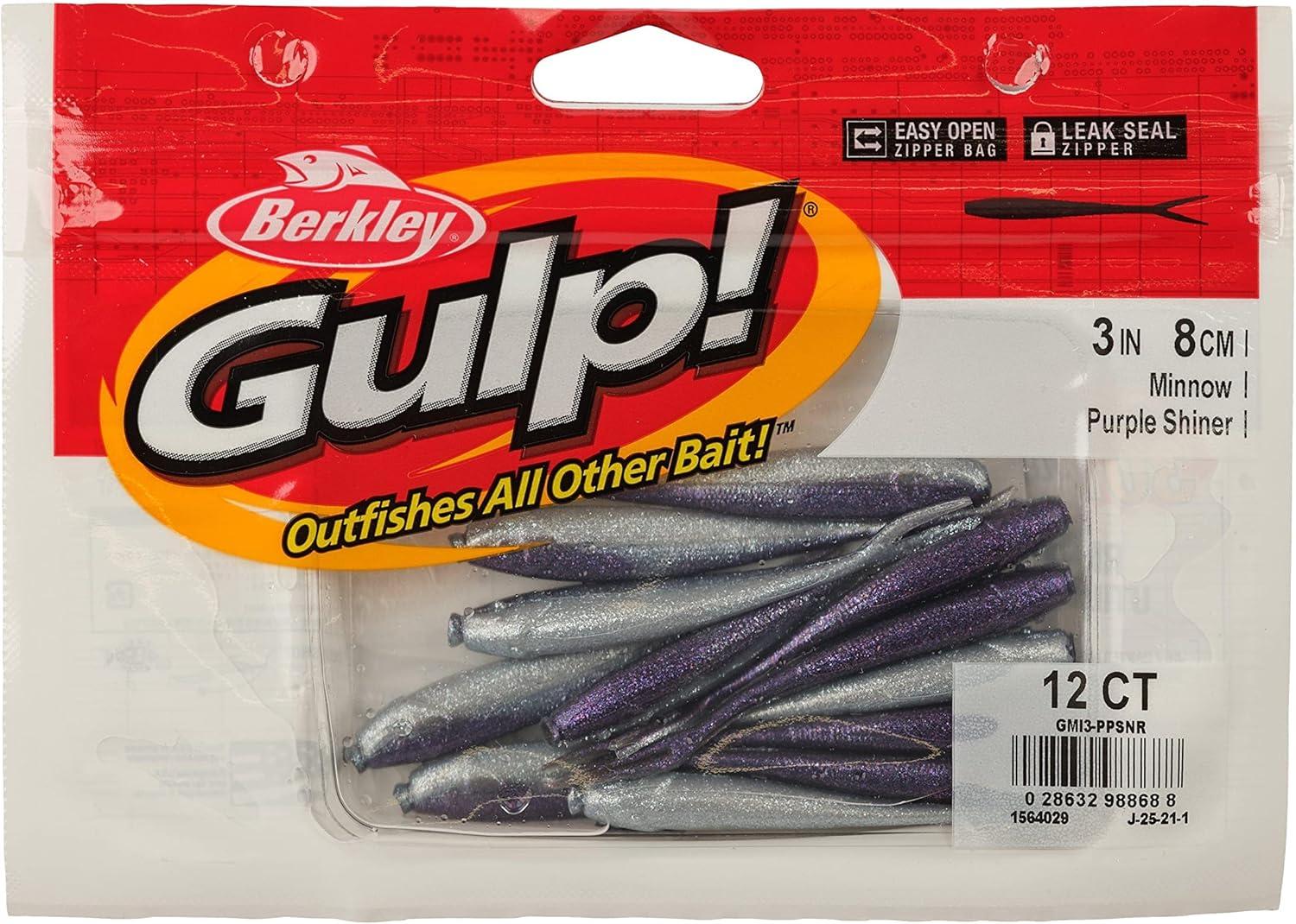 imageBerkley Gulp Minnow Fishing Soft BaitPurple Shiner