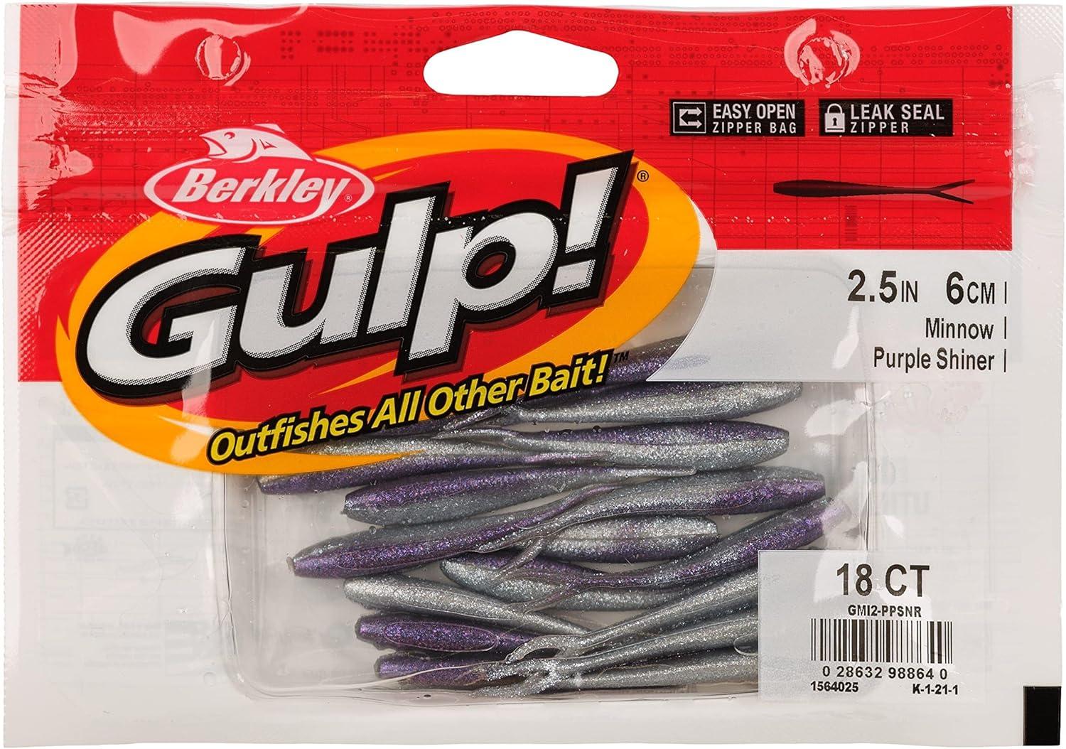 imageBerkley Gulp Minnow Fishing Soft BaitPurple Shiner