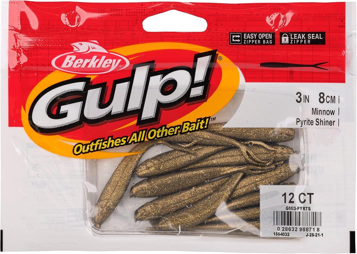 imageBerkley Gulp Minnow Fishing Soft BaitPyrite Shiner