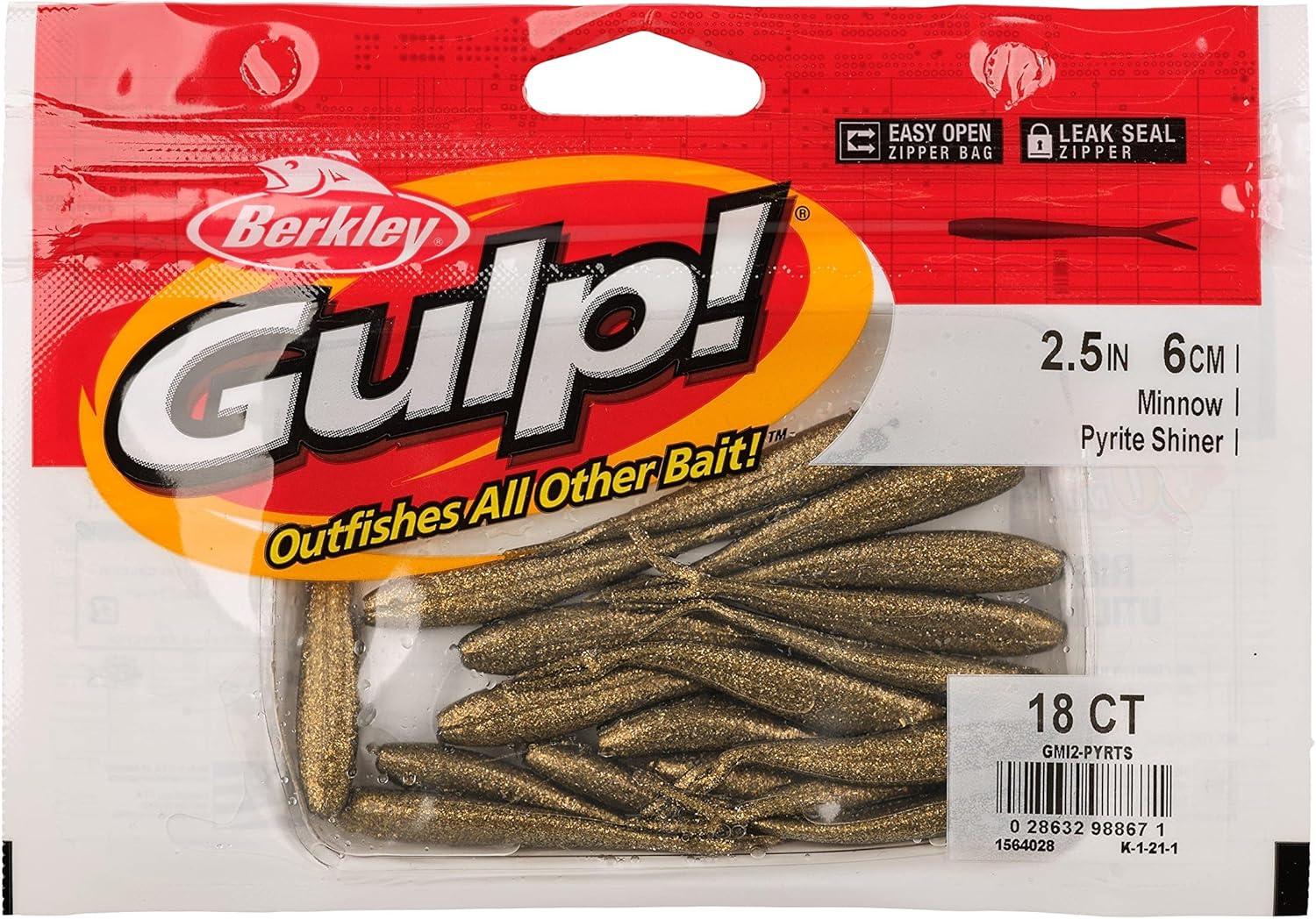 imageBerkley Gulp Minnow Fishing Soft BaitPyrite Shiner