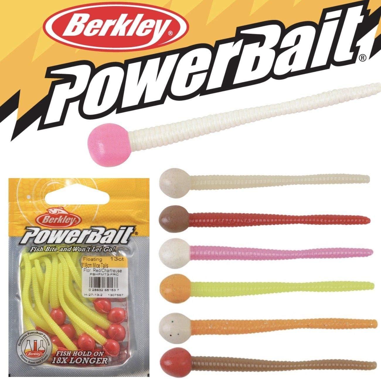 imageBerkley PowerBait Floating Mice Tails Fishing Soft Bait 1BubblegumWhite