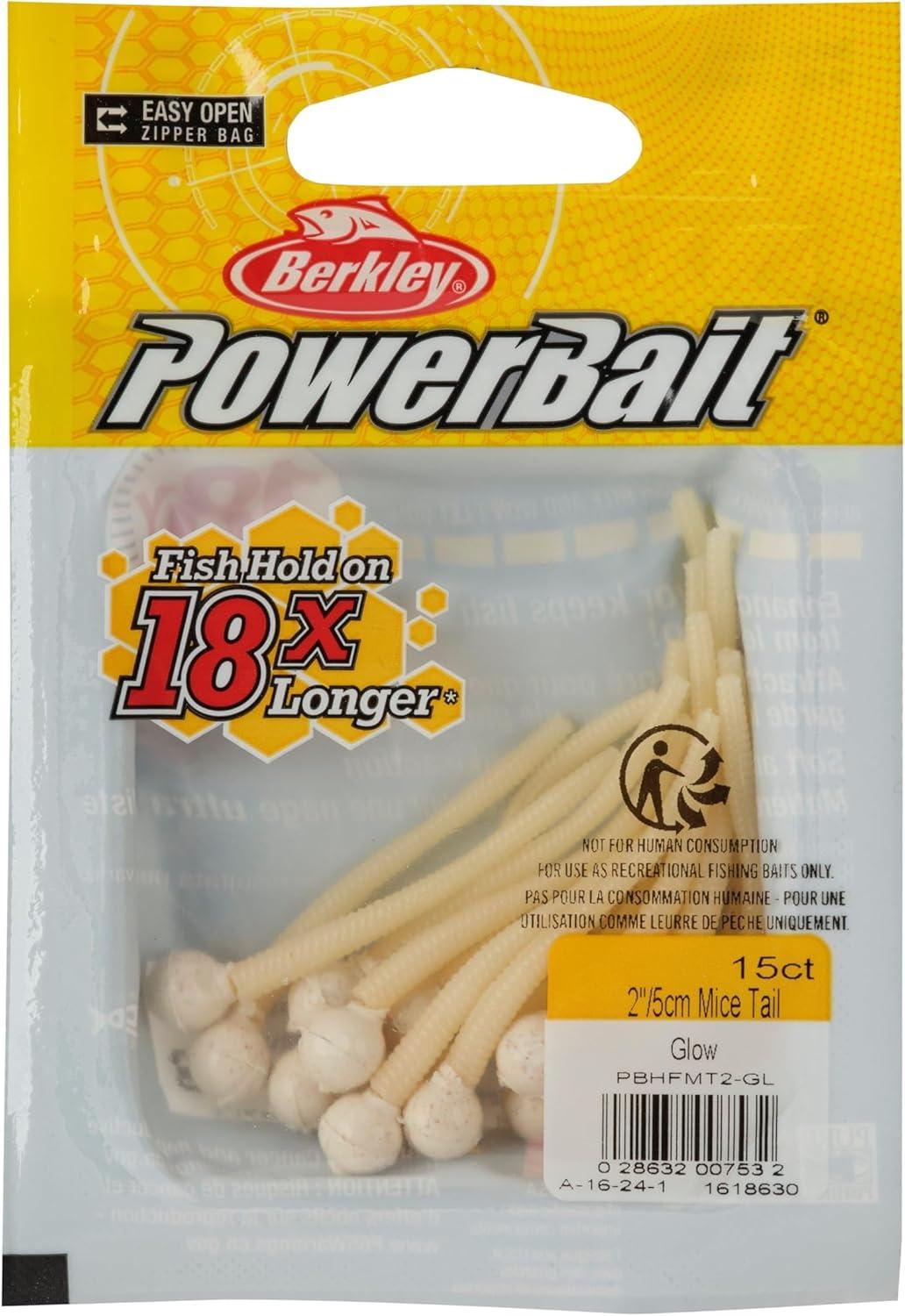 imageBerkley PowerBait Floating Mice Tails Fishing Soft Bait 1Glow
