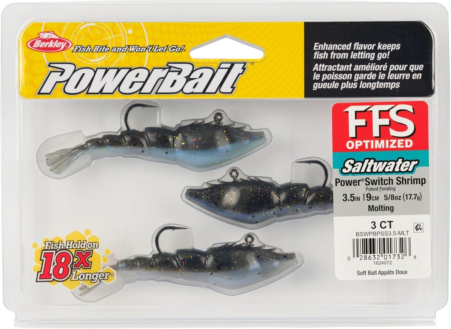 imageBerkley PowerBait Saltwater PowerSwitch Shrimp Fishing Soft BaitMolting