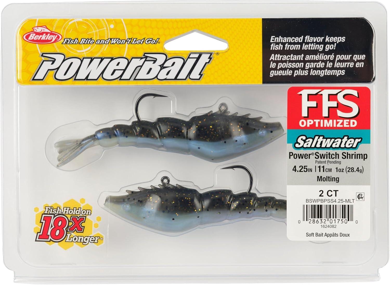 imageBerkley PowerBait Saltwater PowerSwitch Shrimp Fishing Soft BaitMolting