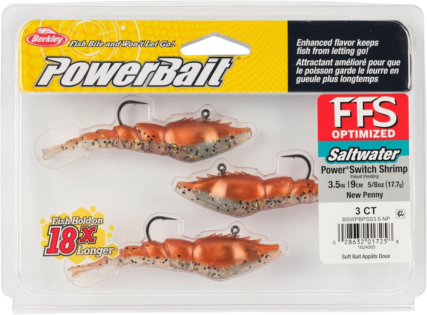 imageBerkley PowerBait Saltwater PowerSwitch Shrimp Fishing Soft BaitNew Penny