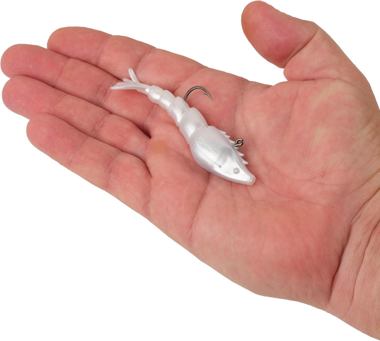 imageBerkley PowerBait Saltwater PowerSwitch Shrimp Fishing Soft BaitPearl White