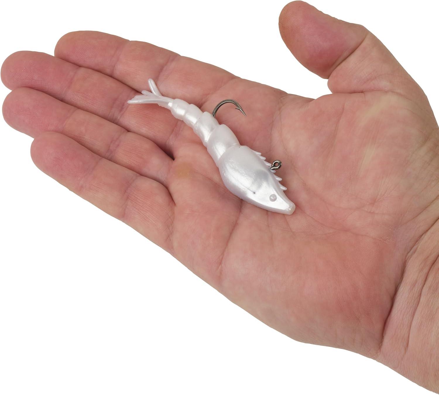 imageBerkley PowerBait Saltwater PowerSwitch Shrimp Fishing Soft BaitPearl White