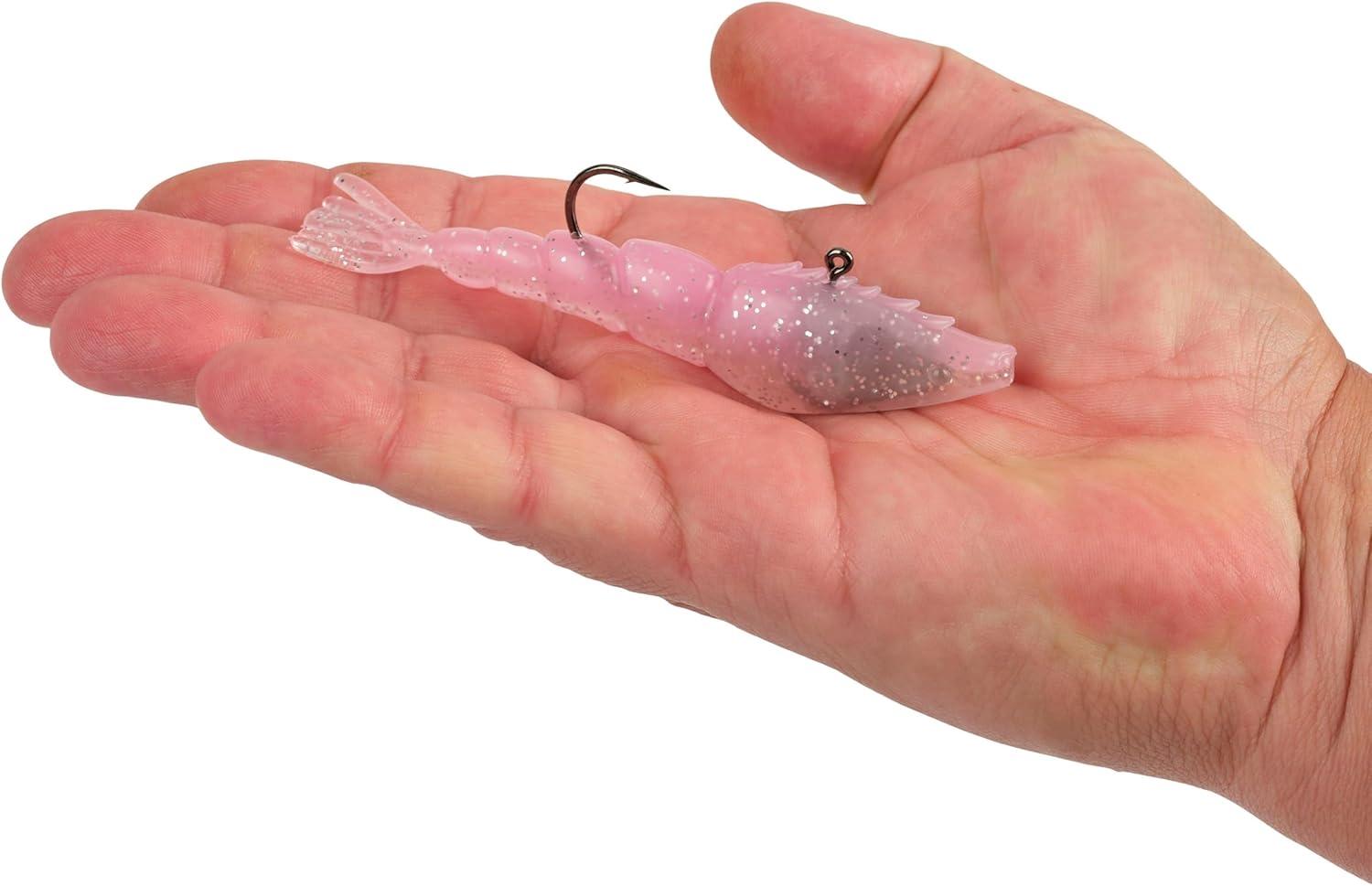 imageBerkley PowerBait Saltwater PowerSwitch Shrimp Fishing Soft BaitPink Flash