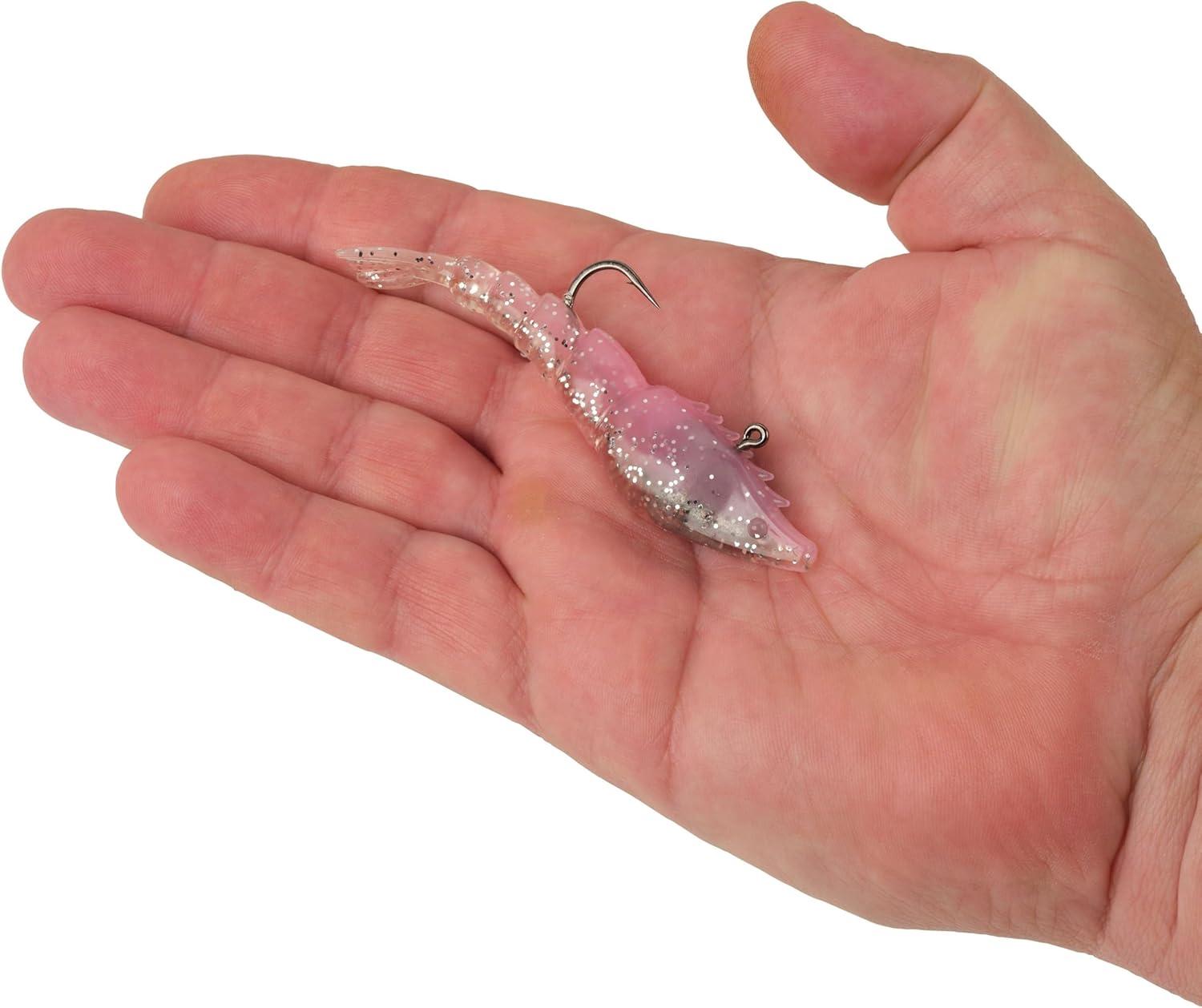 imageBerkley PowerBait Saltwater PowerSwitch Shrimp Fishing Soft BaitPink Flash