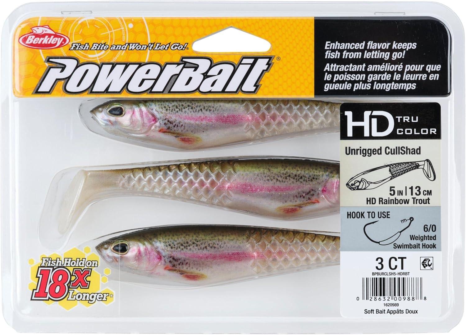 imageBerkley PowerBait Unrigged CullShad Fishing Soft BaitHD Rainbow Trout