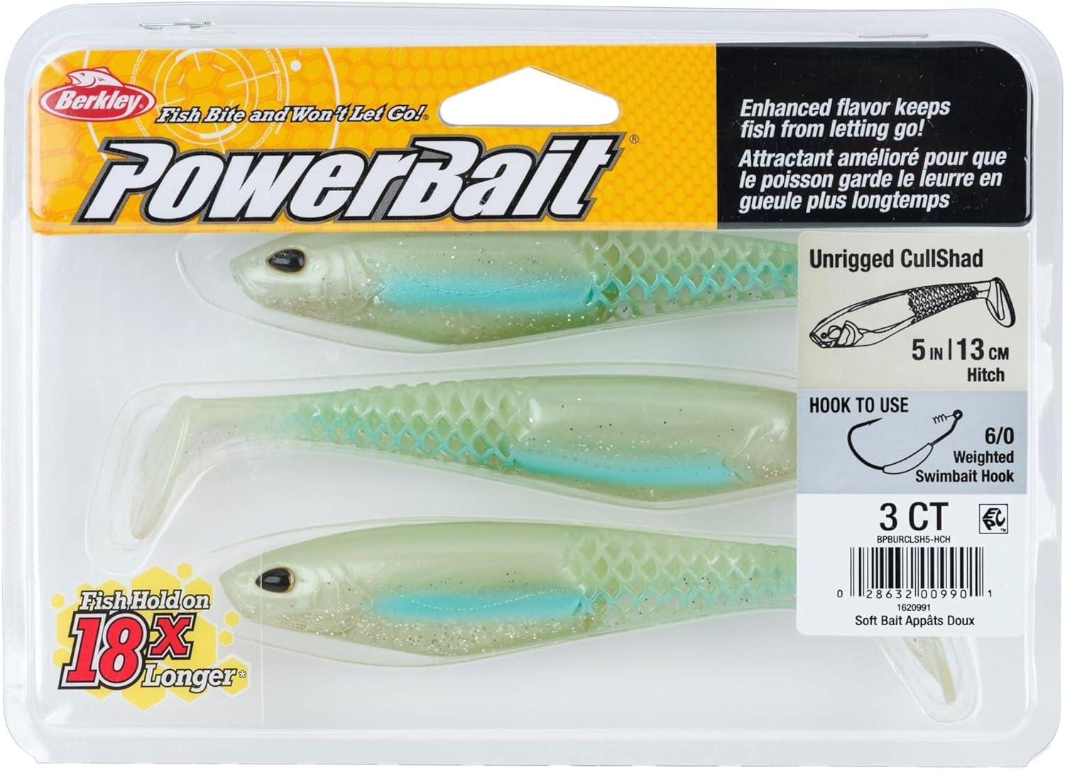 imageBerkley PowerBait Unrigged CullShad Fishing Soft BaitHitch