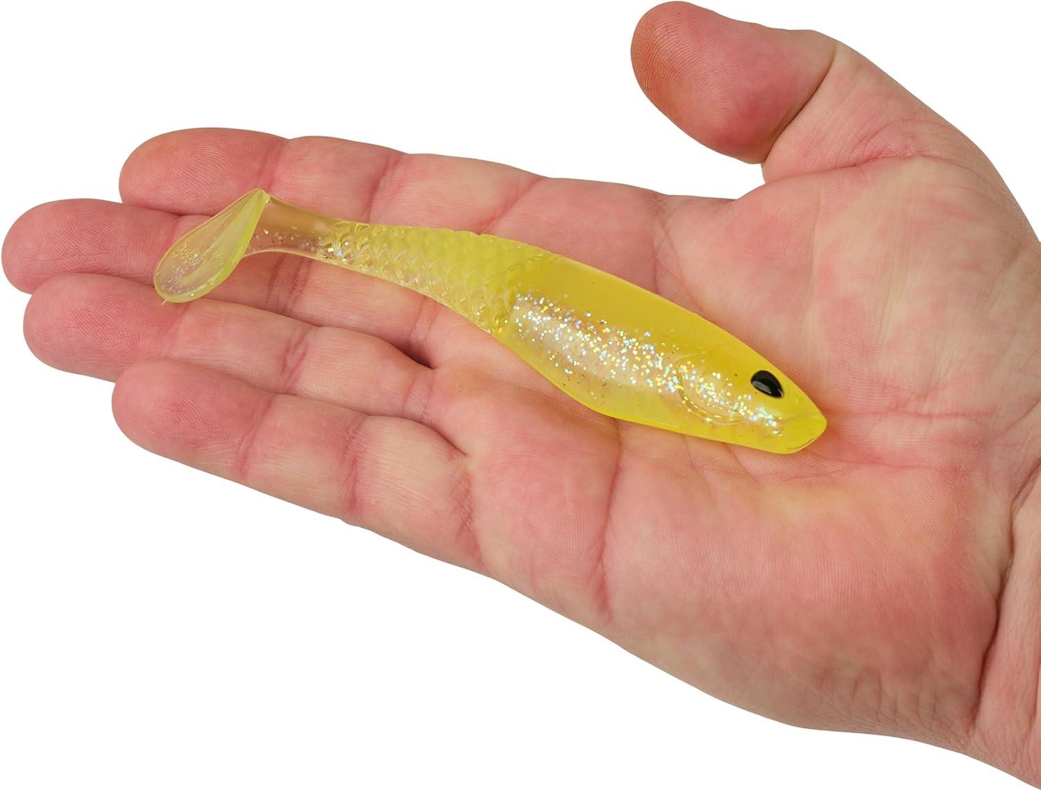 imageBerkley PowerBait Unrigged CullShad Fishing Soft BaitLime Ice