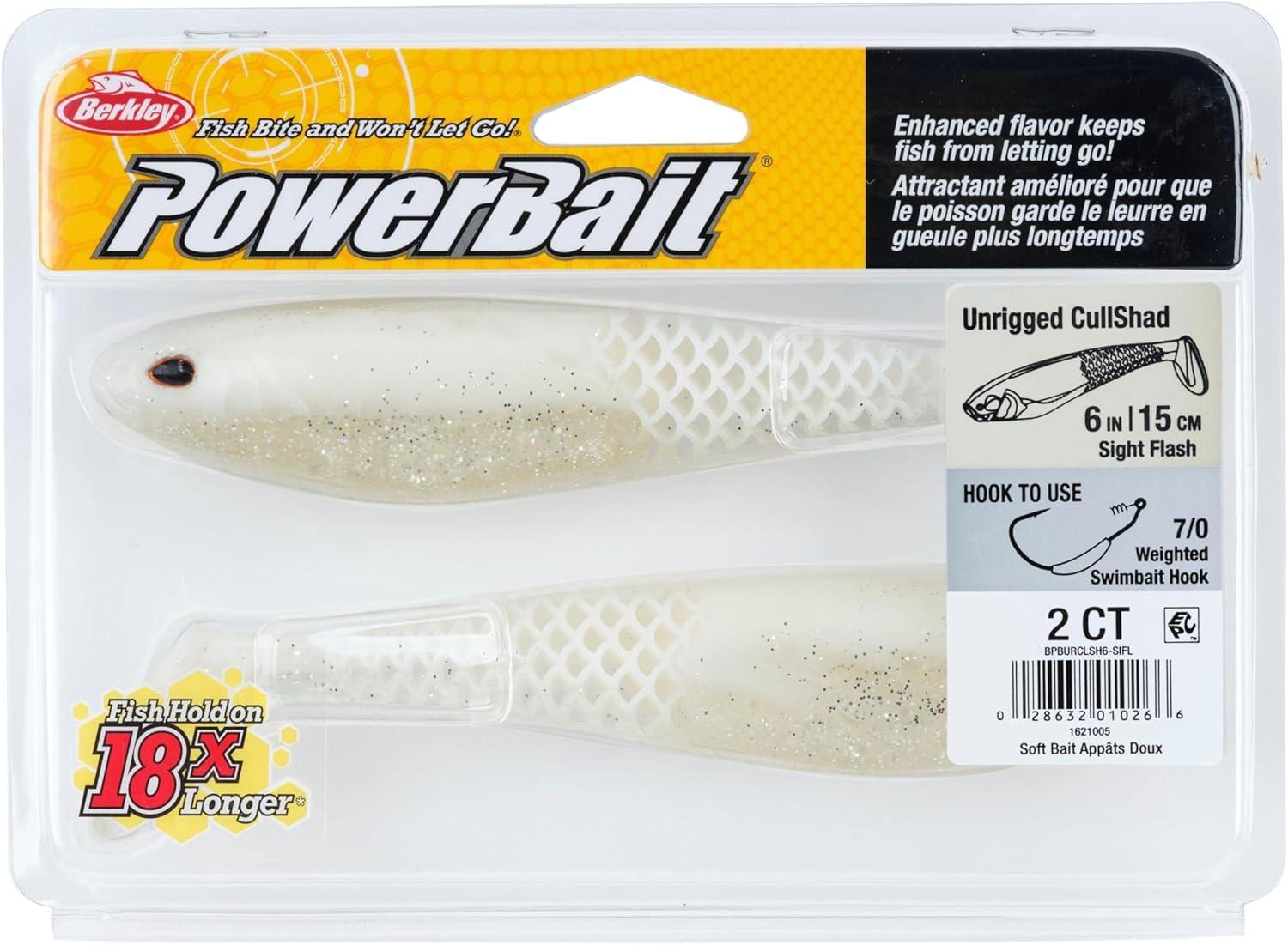 imageBerkley PowerBait Unrigged CullShad Fishing Soft BaitSight Flash