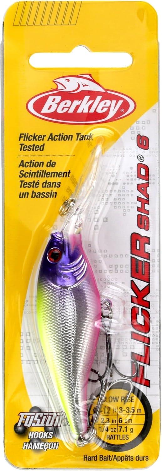 imageBerkley Flicker Shad Fishing Lure Flashy Pearl 316 oz 2in 5cm Crankbaits Size Profile and Dive Depth Imitates Real Shad Equipped with Fusion19 Hook