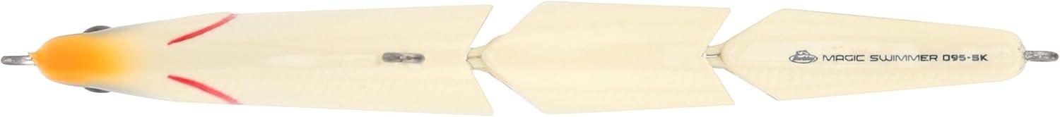 imageBerkley Magic Swimmer Fishing Lure Bone Size 95 375 in Maximum Forward Buoyancy Provides Optimal Lifelike Swim Action Equipped with HighEnd Hooks