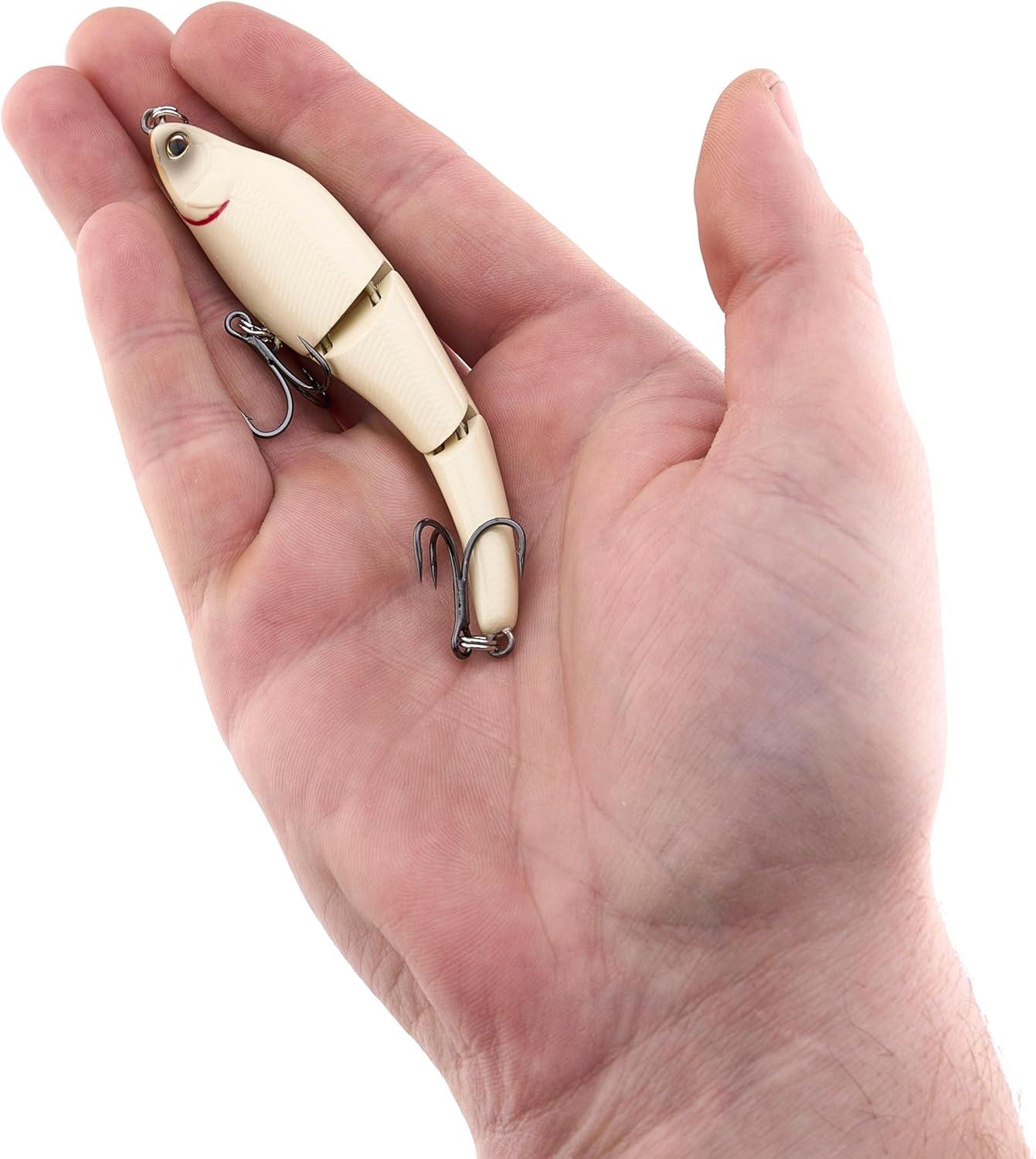 imageBerkley Magic Swimmer Fishing Lure Bone Size 95 375 in Maximum Forward Buoyancy Provides Optimal Lifelike Swim Action Equipped with HighEnd Hooks