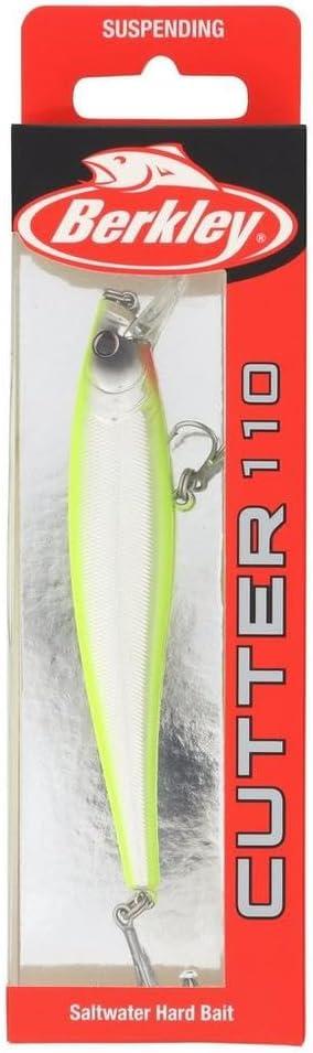 imageBerkley Cutter Saltwater Fishing Hard Bait Erratic Rolling Action Ideal for a Variety of Retrieves and Species Equipped with Fusion19 HookChromeChartreuse