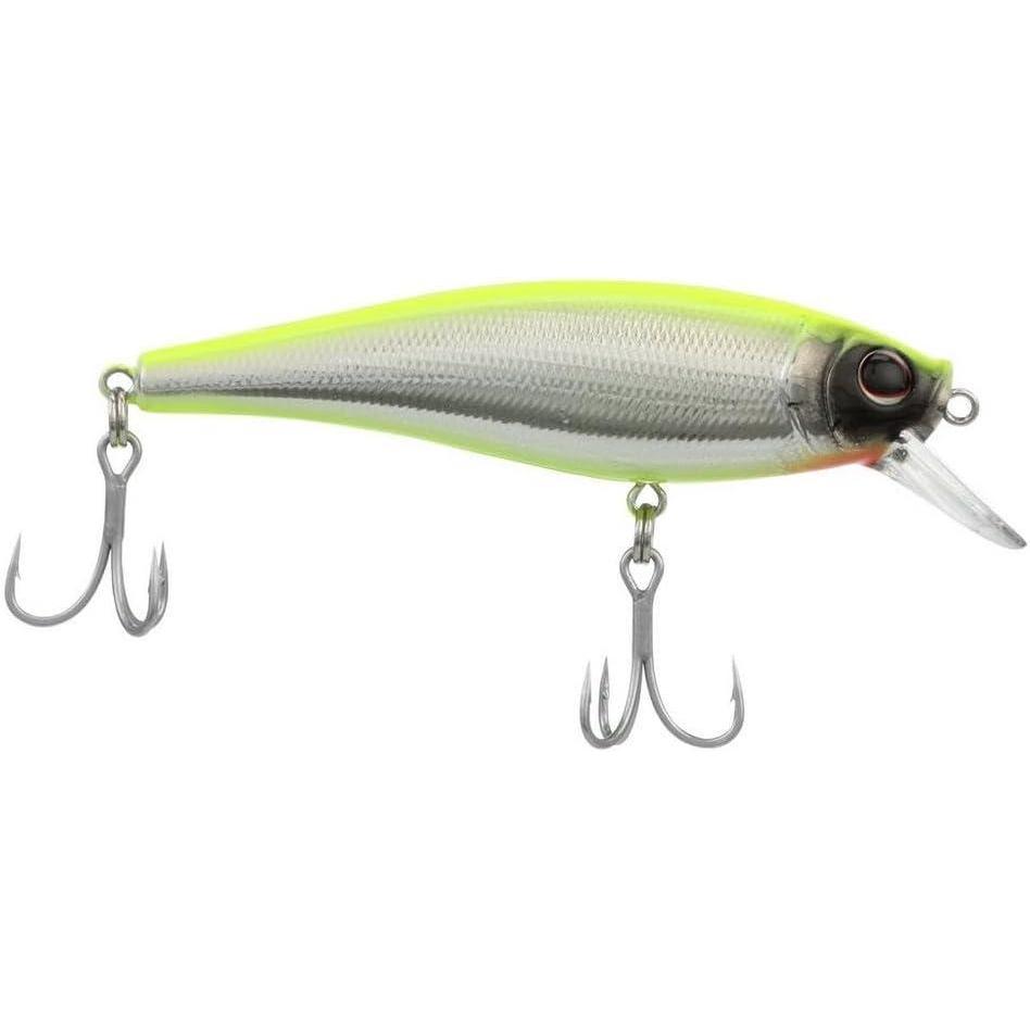 imageBerkley Cutter Saltwater Fishing Hard Bait Erratic Rolling Action Ideal for a Variety of Retrieves and Species Equipped with Fusion19 HookChromeChartreuse