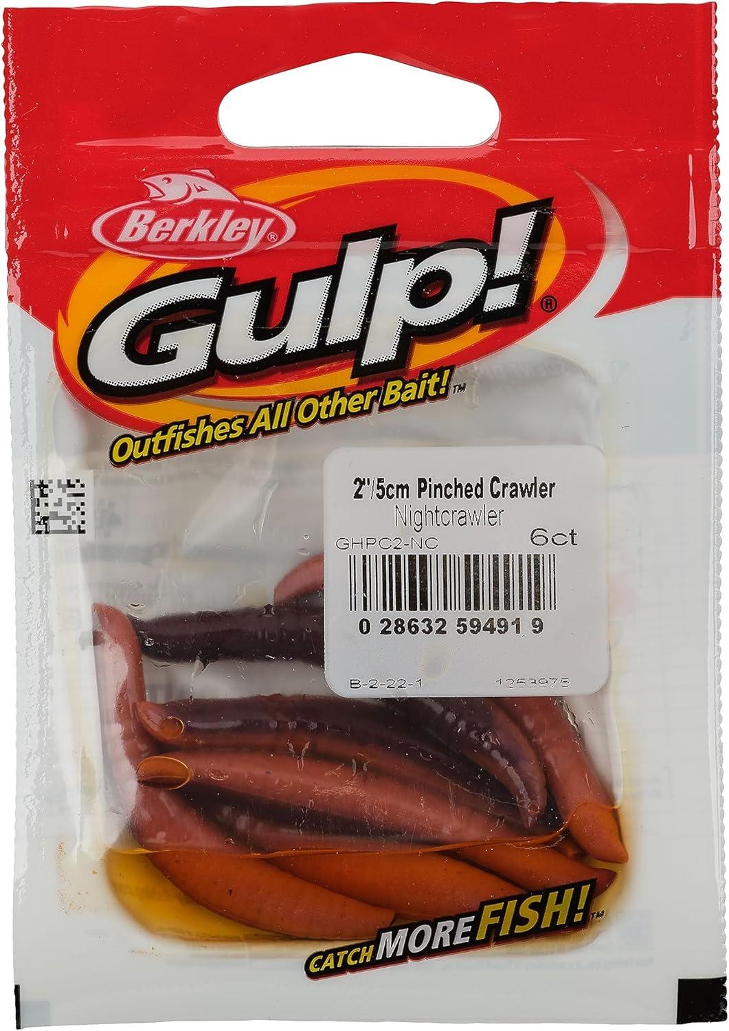 imageBerkley Gulp Pinched Crawler Fishing Soft BaitNightcrawler Garlic Scent