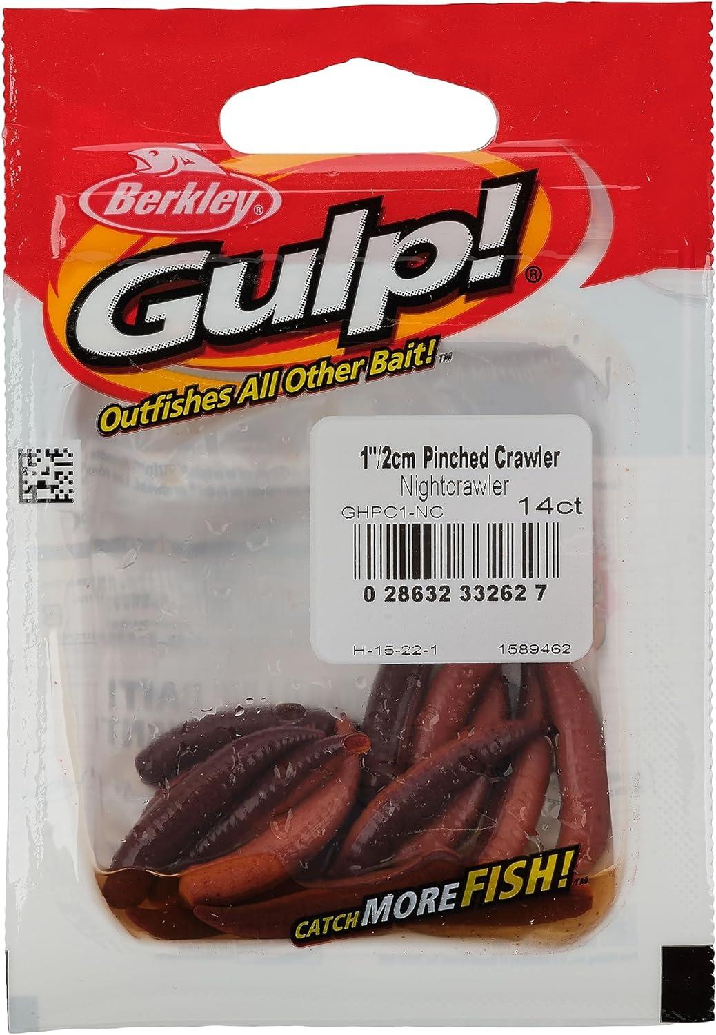 imageBerkley Gulp Pinched Crawler Fishing Soft BaitNightcrawler Original Scent