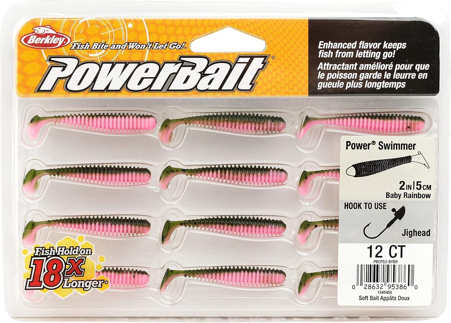 imageBerkley Paddle Tail Trout Fishing Bait 2 in French Pearl Multipurpose Reliable Paddle Tail Actions Eyepopping Colors Multiple Rigging OptionsBaby Rainbow